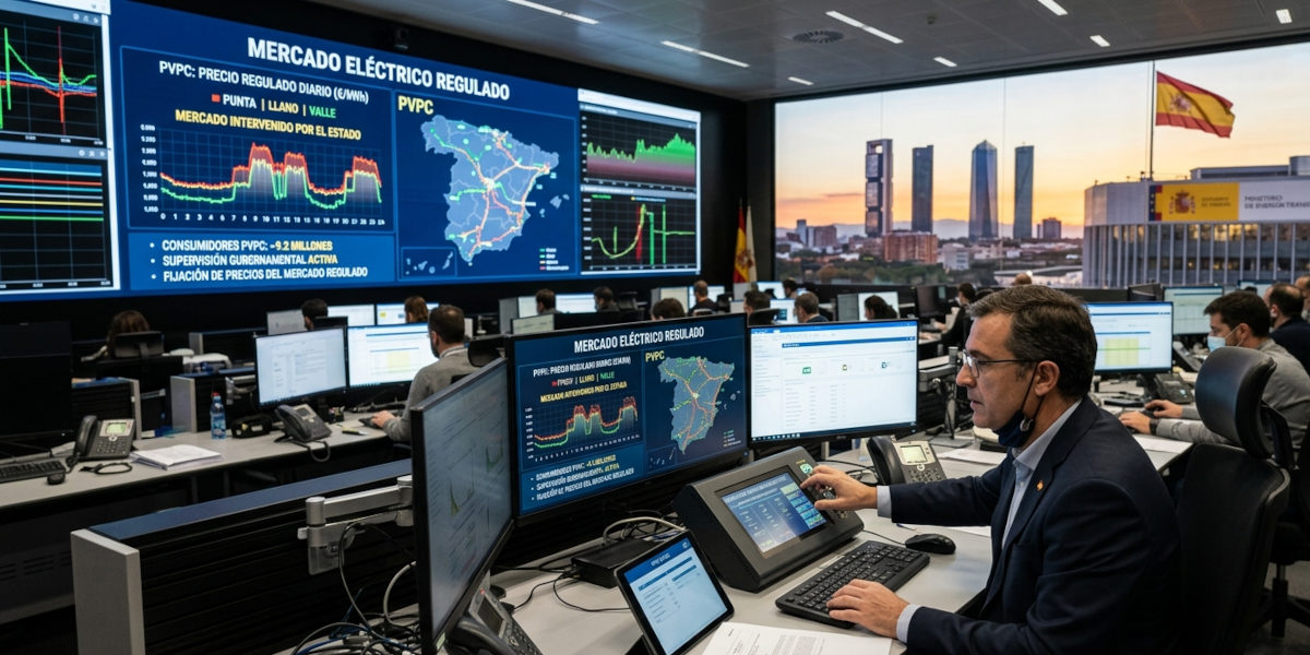 qué es el mercado regula electrico en España y el PVPC